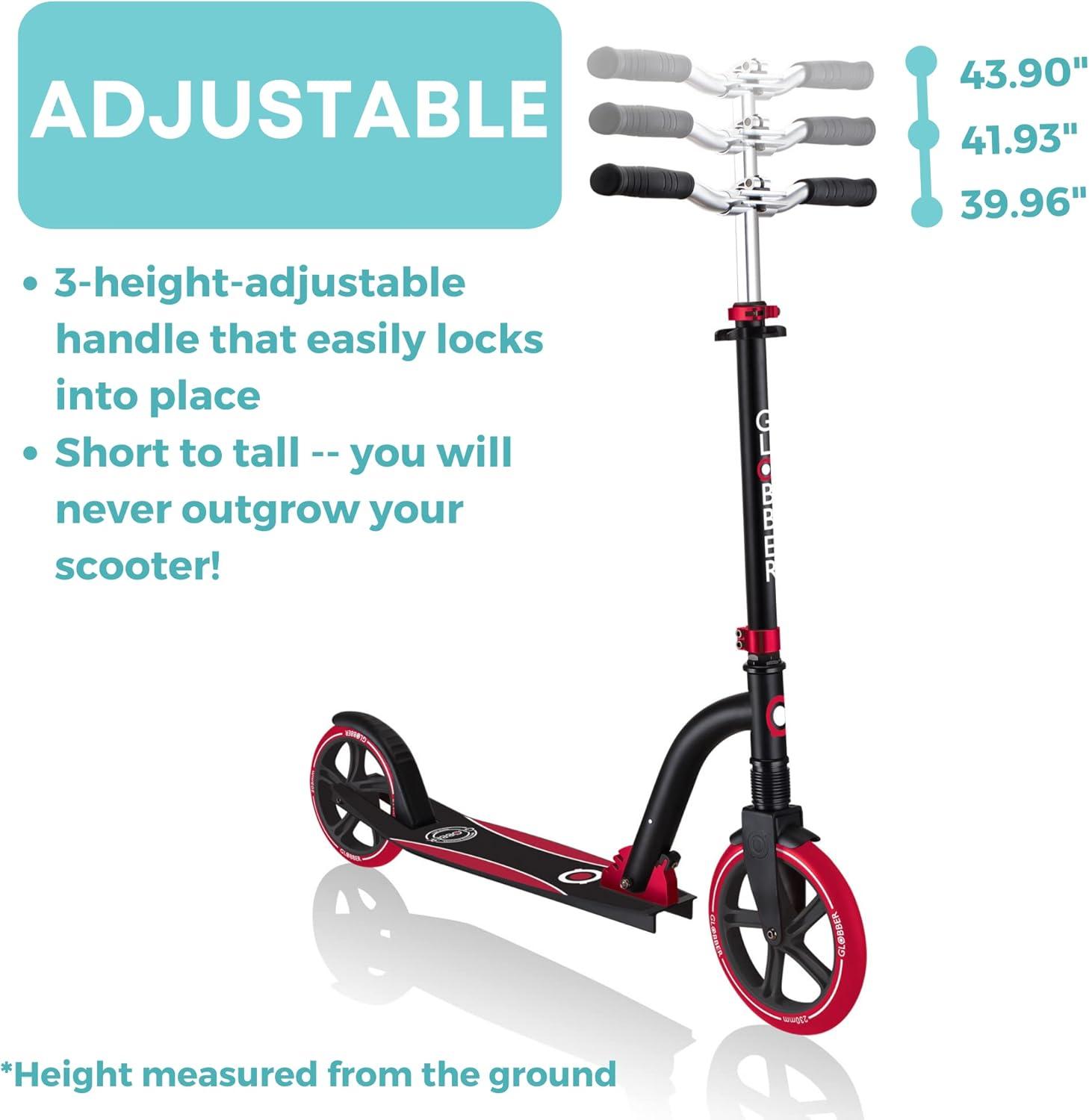 imageGlobber NL Series Foldable Kick Scooter 2Wheel Adult amp Kids Scooter 8 Safe NonSlip Deck amp Premium Brakes