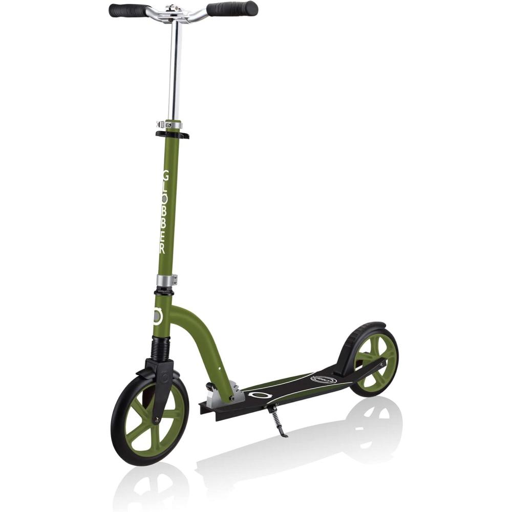 imageGlobber NL Series 2Wheel Kick Scooter for Adults amp Kids 8  Foldable With Safe NonSlip Deck amp Premium Brakes  3 Height Adjustable Big Wheel for Boys amp Girls