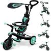 imageGlobber 4in1 Toddler Trike Push Bike Stroller  Learning Tricycle for Toddlers Converts Into Balance Bike  Safe Outdoor Ride On Toys for Kids PinkMint