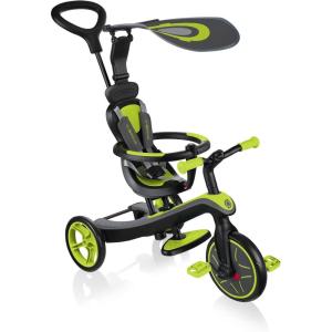 Globber 4-in-1 Toddler Trike Push Bike Stroller – Learning Tricycle for Toddlers Converts Into Balance Bike – Safe Outdoor Ride On Toys for Kids (Pink)(Lime Green)